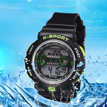 Простые студенческие новые модные трендовые часы простые мужские водонепроницаемые спортивные электронные часы черные детские наручные часы