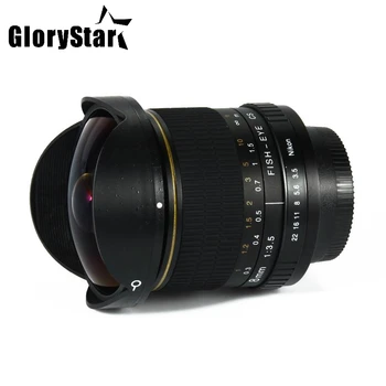 영광 스타 8mm F/3.0 니콘 DSLR 카메라 용 초광각 어안 렌즈 D3100 D3200 D5200 D5500 D7000 D7200 D800 D700 D90 D7100