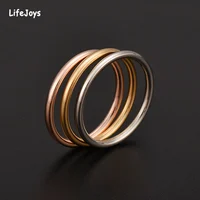 316 Stainless Steel Rounded Thin Rings Women Girls Small Circle Ring Jewelry 1.5mm Rose Gold Silver Color Size 4 5 6 7 8 9 10 11 1
