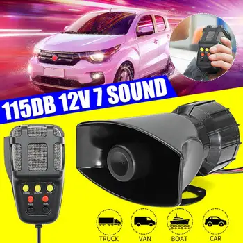 

Autoleader 12V 7 Sounds PA System Car Loud Air Horn Siren for Car Boat Van Truck Warning Alarm Speaker Loudspeaker w/ Microphone