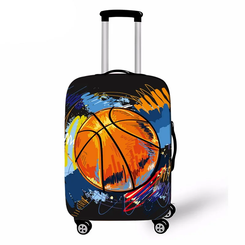Мультяшный дизайн, Защитные чехлы для багажа, чехол для чемодана для путешествий, эластичные пылезащитные Чехлы для 18-32 дюймов, аксессуары для путешествий - Цвет: Basketball 3