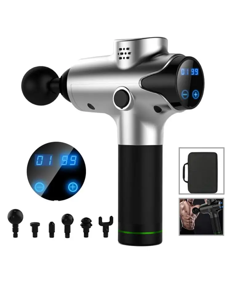 EU US UK Fascia Gun Muscle Massager Fitness Silent Electric Impact Gun Deep Muscle Vibration Shock 3