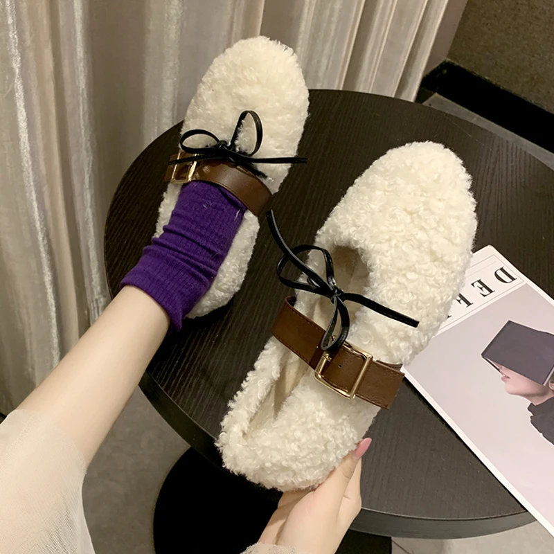 

2019 Fashion Women's Moccasin Shoes Slip-on Autumn Flats Elegant Casual Female Sneakers Round Toe Loafers Fur All-Match Modis