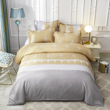 

European Style Lace Pattern Luxury Bedding Set Duvet Cover Pillowcase 8 Colors single Twin Full Queen King Bed Linen(No Sheet)