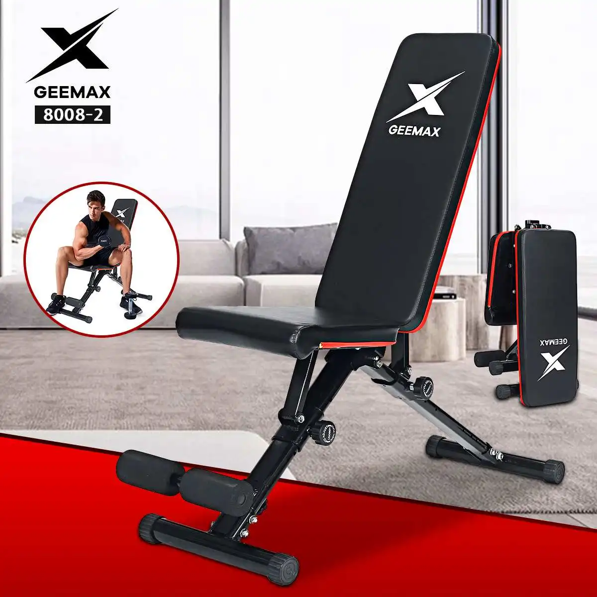 Geemax 8008 2 Adjustable Sit Up Bench Foldable Multi Functional Dumbbell Bench Steel Fitness Gym Workout Bench Exercise Training Aliexpress