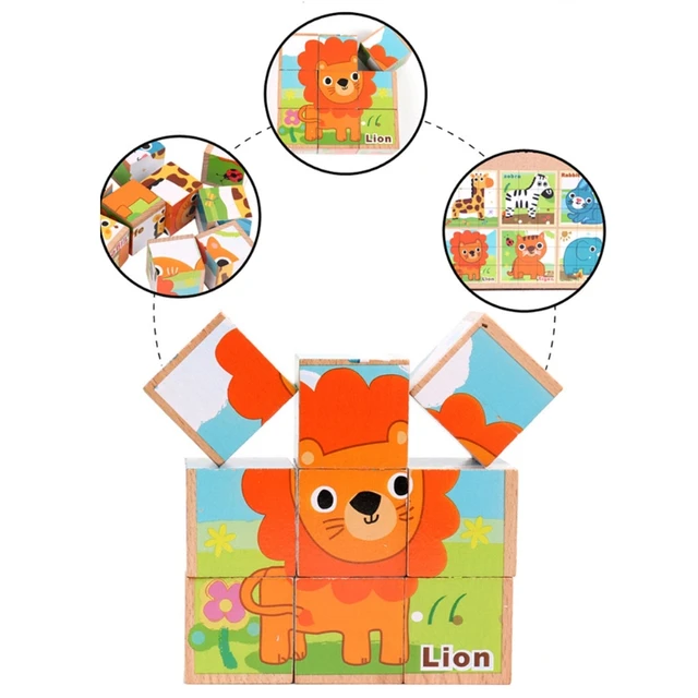 Exercise Logical Thinking Skil Early Education Cartoon Beech Puzzle Supplies for Children over 36 Months Jigsaw Toy 2