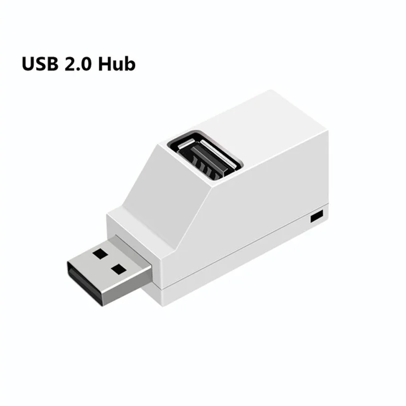 USB 2.0 White 3 порта usb-хаб коробка стиль Высокоскоростной USB 3,0 разветвитель передачи данных адаптер портативный концентратор адаптер для ноутбука(N0823 - Цвет: USB 2.0 White