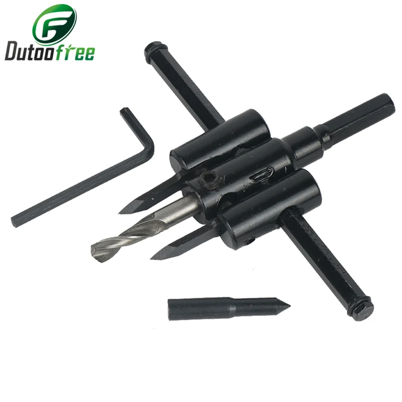 Adjustable Wood Drywall Circle Hole Drill Cutter Bit Saw Use 300mm Circle Hole Saw Cutter Drill Bit Drop Tool / Alloy blade