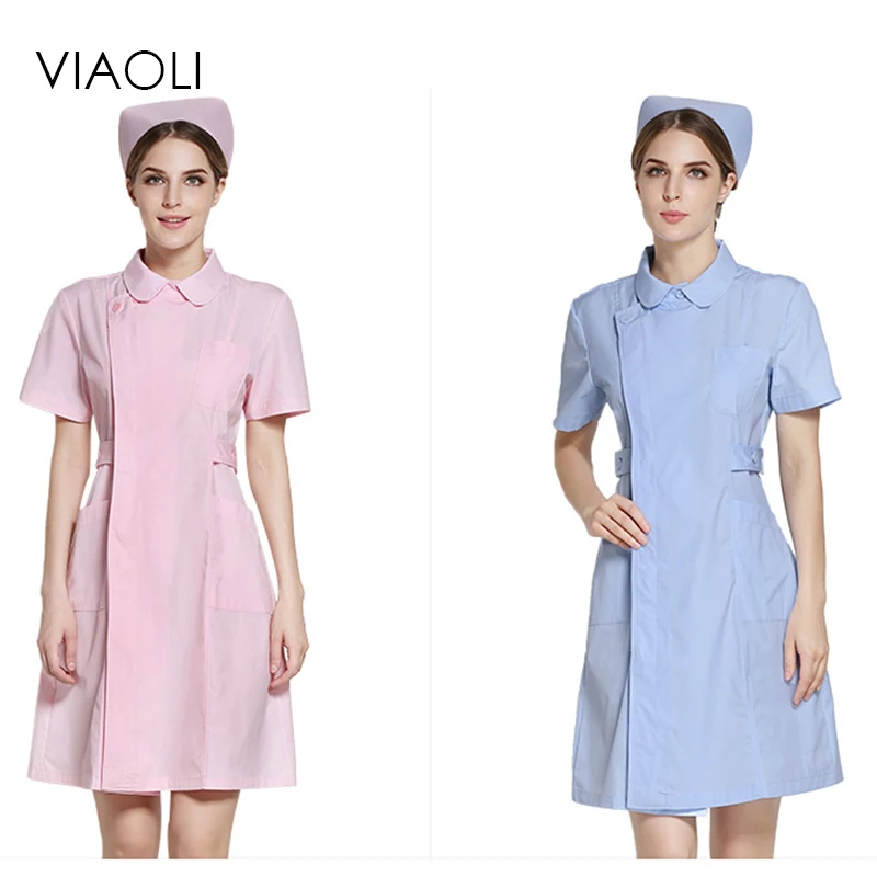 Viaoli Jaleco White Lab Coat Medical Uniform Nurse Services Clothing Polyester Protect Hospital Medical Dress Uniformes Clinicos
