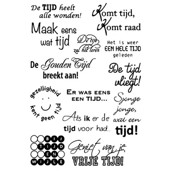 

Dutch word Transparent Silicone Stamps Seal for DIY scrapbooking photo album Decorative clear 3