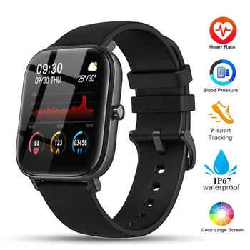 

P8 Smart Watch Men Women Heart Rate Monitor Bracelet Sleep Blood Pressure Fitness Tracker Waterproof Color Sport Square Watch