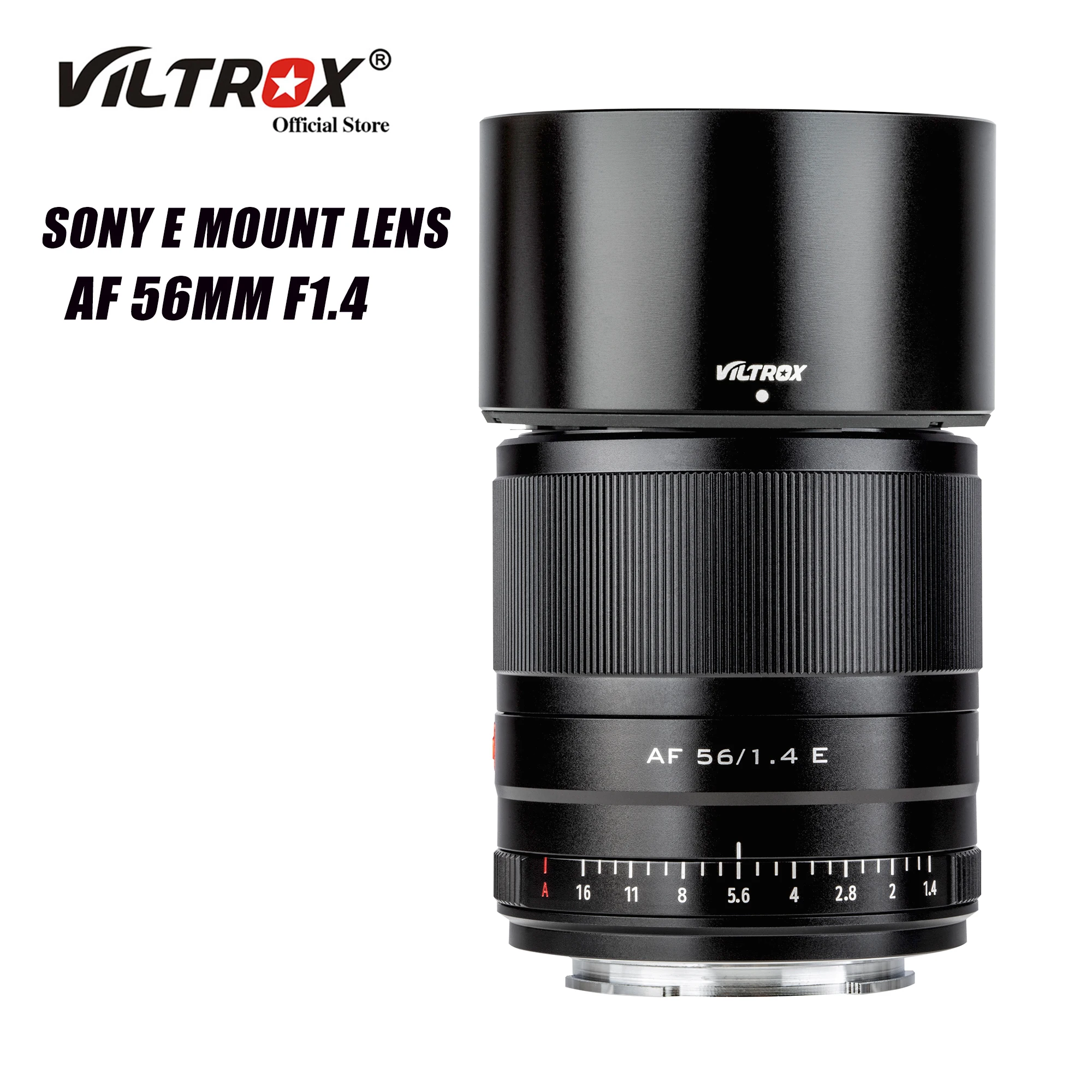 

Viltrox 56mm F1.4 STM Lens Auto Focus Prime Large Aperture Portrait Lens APS-C for Sony E mount Camera Lens A7R A7IV A9II A6600