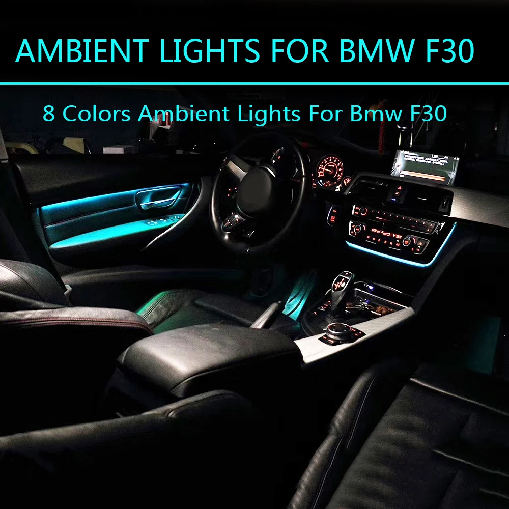 Bmw F30のアンビエント照明 スピーカーカバー センターコントロール ドアハンドル バー 明るい雰囲気 8色 Decorative Lamp Aliexpress