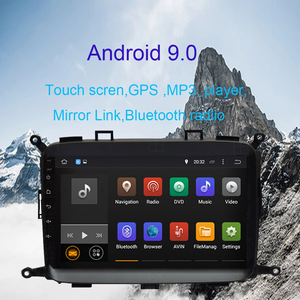 Best 9 Inch Full touch Screen Android 9.0 Octa Core Car GPS Navigation For KIA CARENS 2013-2019 Multimedia Player Head Unit Radio BT 0