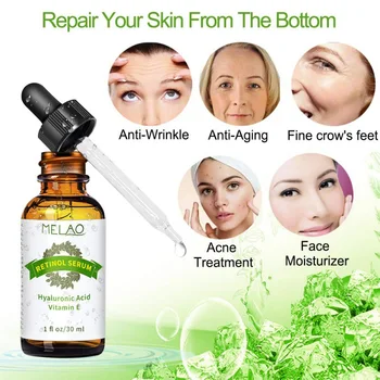

Women 30ML Enhanced Retinol Serum with Hyaluronic Acid & Vitamin E, Organics Anti-Wrinkle Essence