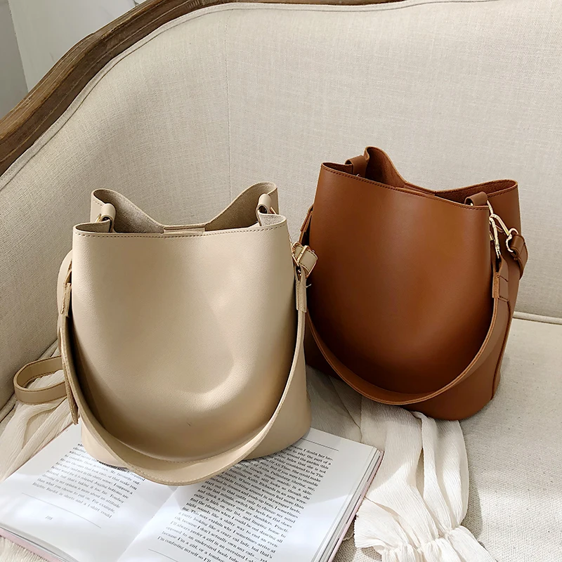 ショルダーバッグ・ポシェット Women's Canvas Bucket Bag SVDFHB702BK DORIS&JACKY Small Top Handle Bucket Bag, Designer Lambskin