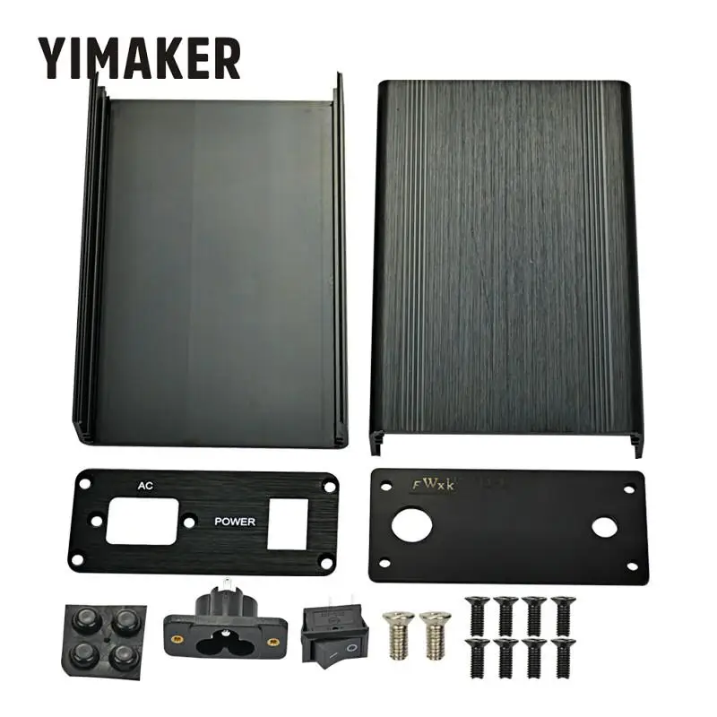 YIMAKER T12 OLED цифровой паяльник станция алюминиевый корпус чехол с питанием IEC розетка переключатель акриловая передняя панель Diy