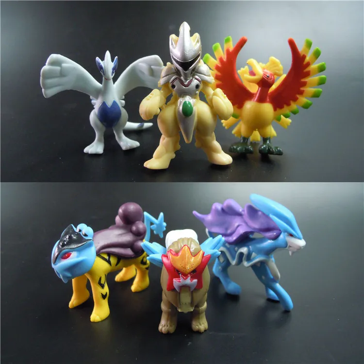 Pokemon Entei Lugia Ho-Oh Mewtwo Raikou Suicune Ornamenti Desktop Action Figures Modello Animazione Prodotti Periferici