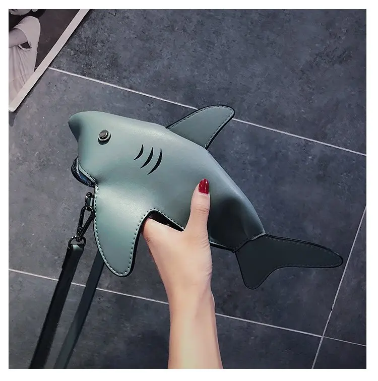 【Anyone more】Shark Vintage Pocket Leather Shoulder Bag Shark-Shaped Shoulder Bag – StockyardX, The Leather Store