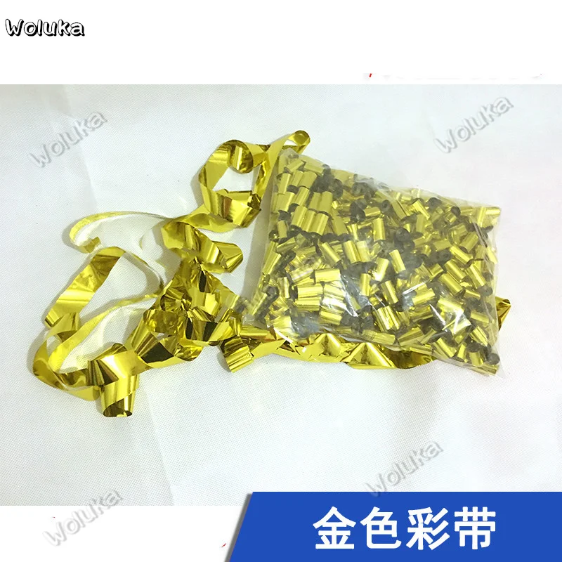 Gold color ribbon paper stage special effects salute machine gold and silver ribbon double-sided sequins CD50 W03