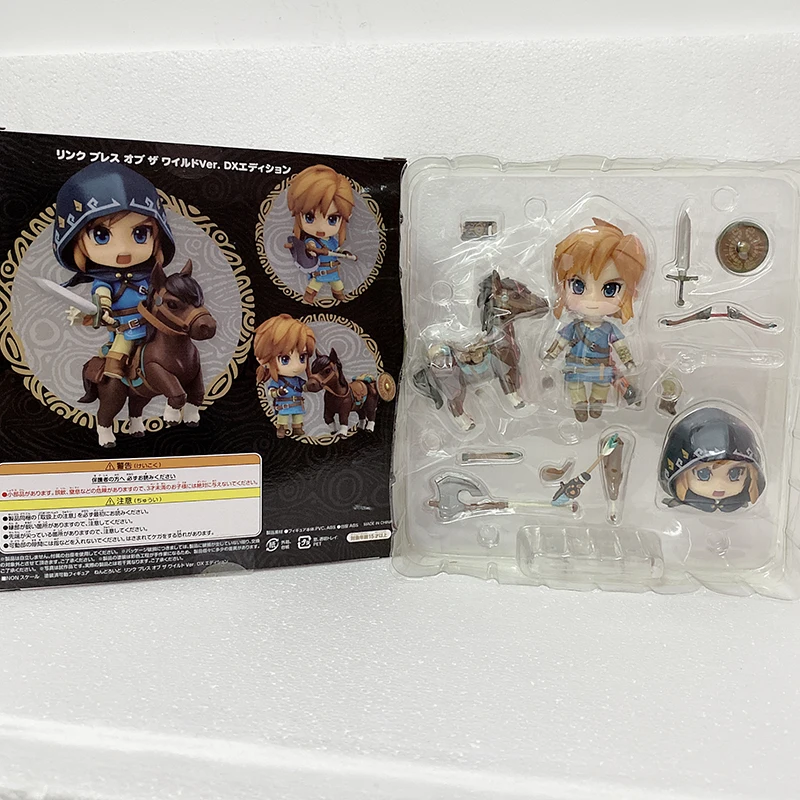 4 дюйма Nendoroid 733 DX Zelda фигурка дыхание диких Ver DX Edition Подарочная версия экшн Коллекционная Фигурка модель игрушки куклы - Цвет: A with box