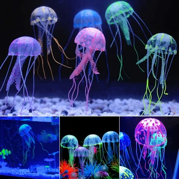 

Colorful Artificial Glowing Effect Fish Tank Decoration Aquarium Jellyfish Ornament Fish Tank Decoration Aquatic Pet Supplies