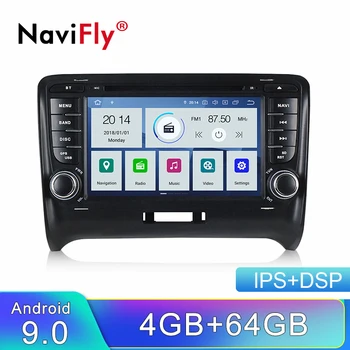 

NaviFly 7" 2 din DVD radio player for Audi TT MK2 8J 2006-2012 Android 9.0 Auto gps navigation IPS Screen DSP carplay WIFI BT