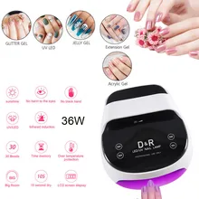 Ha Condotto La Luce Della Lampada Uv 36 W Del Chiodo Che Cura Polacco Del Gel Che Cura Manicure Macchina Chiodo Manicure Lampada Del Chiodo Del Gel di Essiccazione lampada per Il Gel(China)