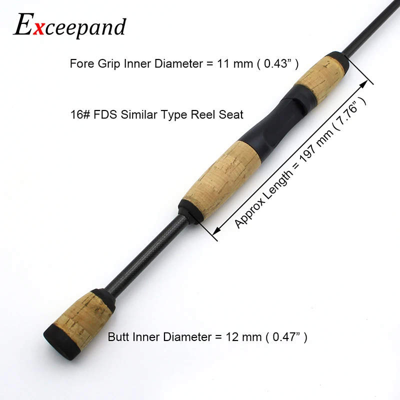 Exceepand split спиннинговая ручка для рыболовной удочки для строительства удочки или ремонта композитные пробковые рыболовные зажимы удочки
