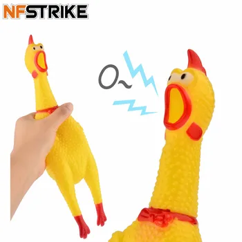 

17/31/40cm Children'S Gags Practical Jokes Novelty Rubber Relax Toy Stress Relief Squawking Screaming Chicken Toys For Kids