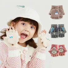 Детские вязаные перчатки для маленьких мальчиков и девочек, зимние теплые детские перчатки с героями мультфильмов, утепленные варежки, Детские аксессуары