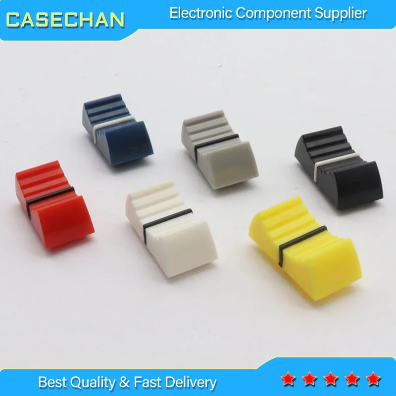 Potentiometer Knobs 12pcs For Yamaha Behringer Soundcraft Mixer Fader Cap Push Cap Straight Slide 4MM