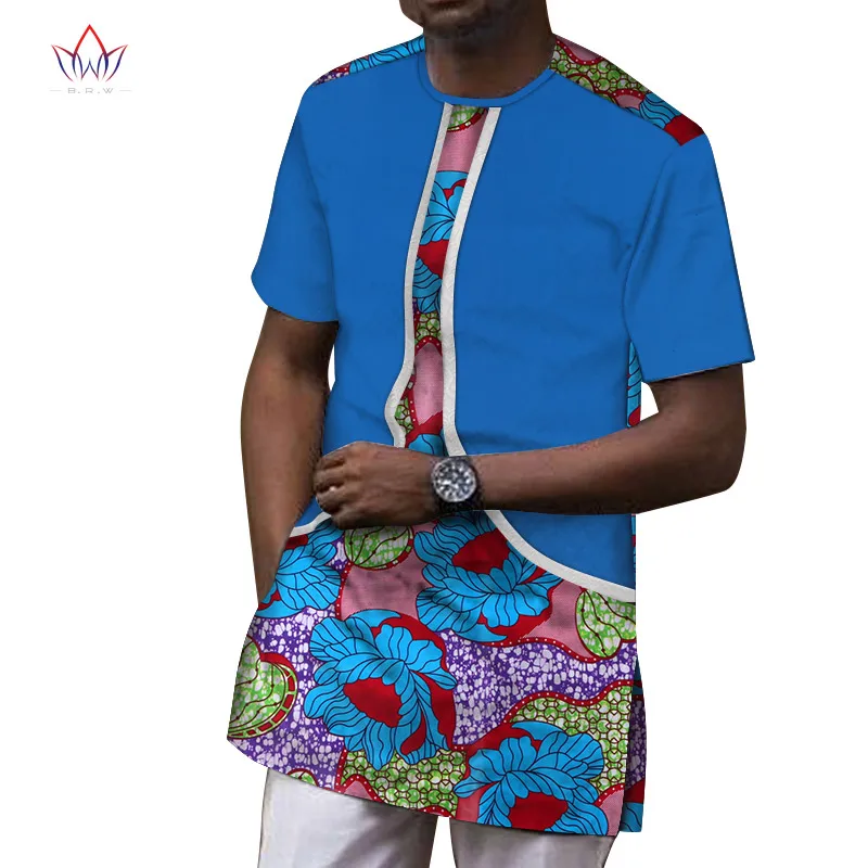 Африканская Мужская одежда, хлопок, Дашики, африканская одежда, мужская футболка с коротким рукавом, топы, рубашки Bazin Riche, мужские рубашки