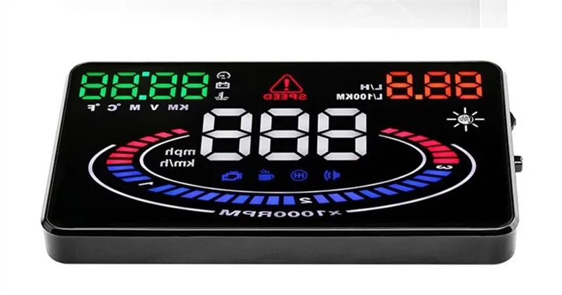 Многофункциональный 5,5 дюймов HUD Автомобильный дисплей Авто дисплей проектор превышение скорости сигнализации 2D видение отражение OBD2 интерфейс