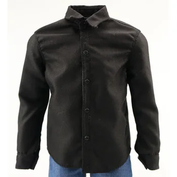 

1/6 Scale Men Trends Gentleman clothes Black&White Solid Color Shirts Tops Clothes Model 12"Action Body Doll clothing accessorie