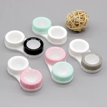 

1pcs Simple Contact Lens Case Box Eyewear Accessories Cute Travel Box Container for Eyes Lenses Random Color Wholesale