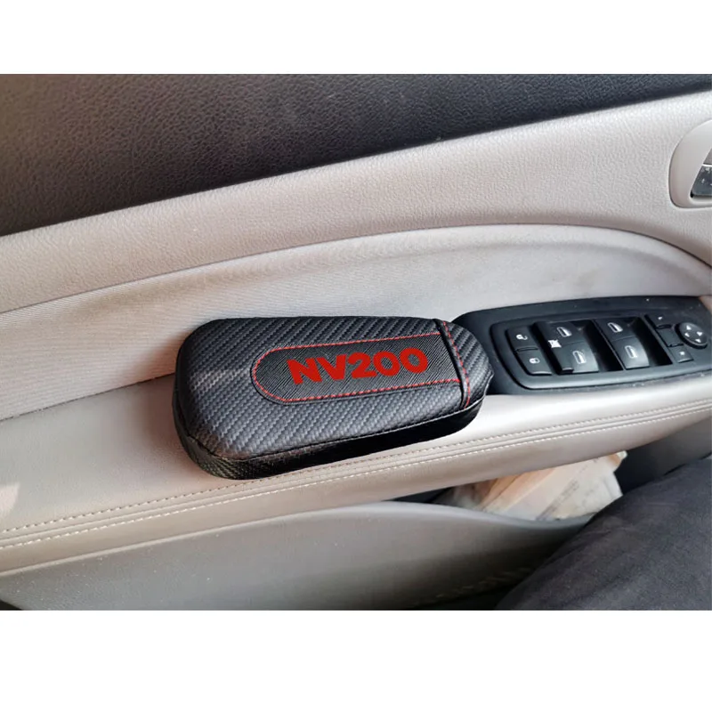 Для Nissan Nv200 1 шт. углеродное волокно кожа авто подушка для ног наколенник