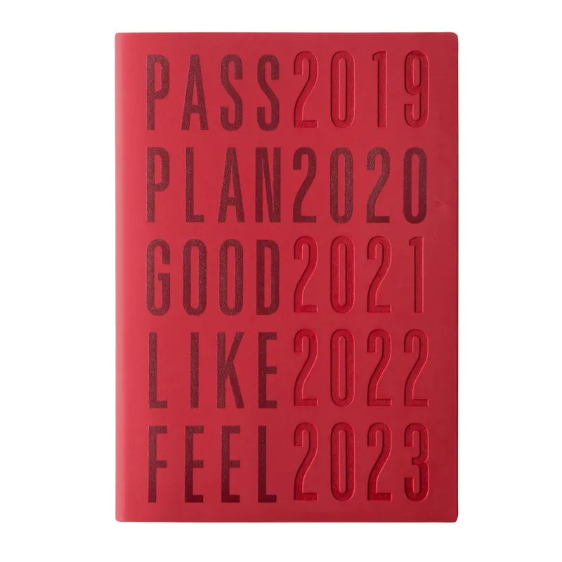 

A5 Red Agenda 2020 Planner Organizer Office Diary Notebooks and Journals Daily Weekly Planner Notepad Thicken Schedule Notebook
