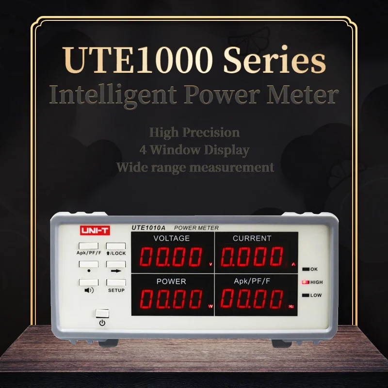 

UNI-T UTE1003A/UTE1010A/UTE1003B/UTE1010B Electrical Parameter Mass Analyzer Factor Power Meter Analyzer 1.0V-300V