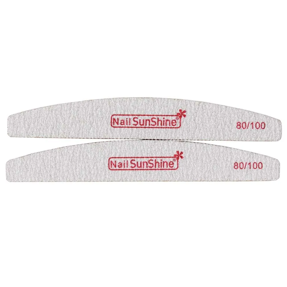 80 100 grit Mixed Style Nail File 6Pcs Double-sided Ship Type Sandpaper Buffing Fingernail Beauty Nails Makeup Tool Salon DIY Accessories - Цвет: 80 100 grit