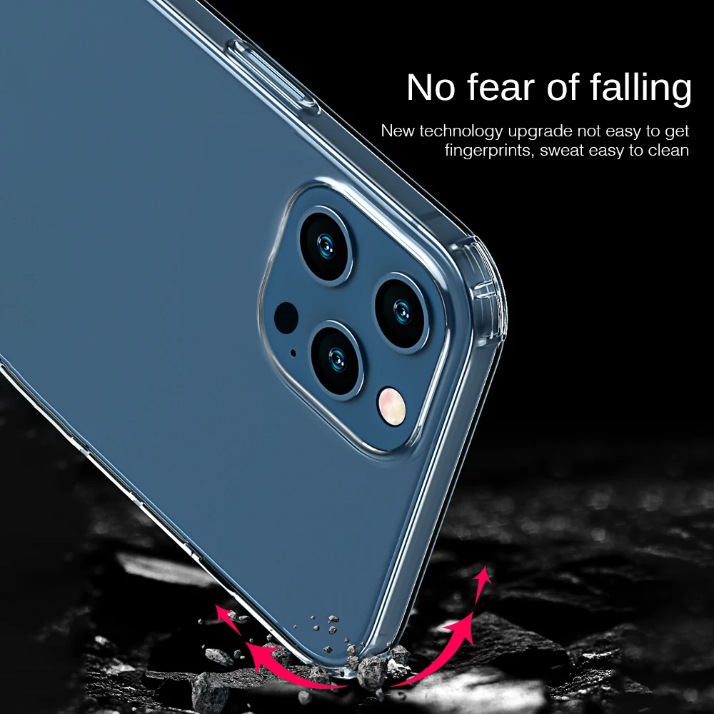 Transparent airbag case for apple iphone aiphone aifon 12mini 12 mini iphone12 pro max clear soft silicone shockproof coque capa
