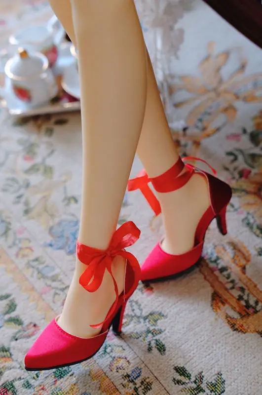 1/3 BJD кукольные туфли шелковые туфли на высоком каблуке подходящие для 1/3 BJD туфли в кукольном стиле однотонные туфли на высоком каблуке DD SD16 DZ