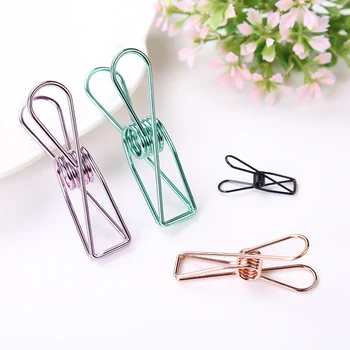 

3 Pcs Retro Metal Clip Hollowed Out Hand Book Bill File Classification Storage Metal Color Photo Alligator Clip Office Supplies