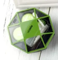 Цветной кейс для контактных линз коробка для компании корпус контактных линз парная коробка держатель для ухода за глазами J1607 - Цвет: green