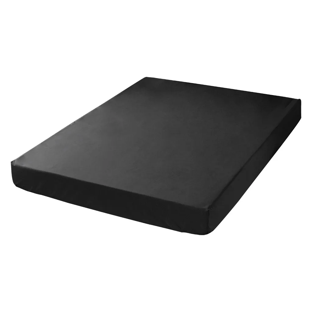 Черный Кровать матрас 360 градусов эластичная лента сплошной цвет водонепроницаемый кровать батут крышка матрас Противоскользящий защитный чехол#40 - Цвет: Черный