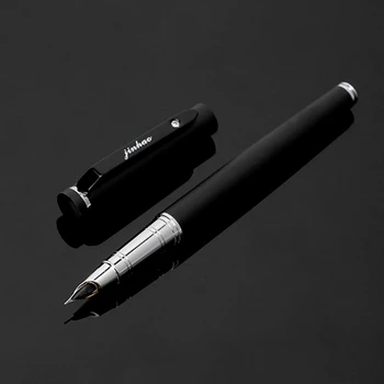 

Black Coated Classique Ballpoint Pen Luxury Silver Clip School Office Stationery Q6PA