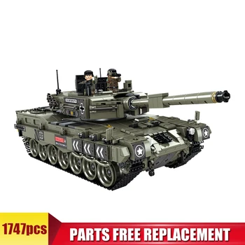 

632003 1747PCS Military Leopard II Main Battle Tank Army WW2 Police Bricks Educational Building Blocks Toys For Children Gift