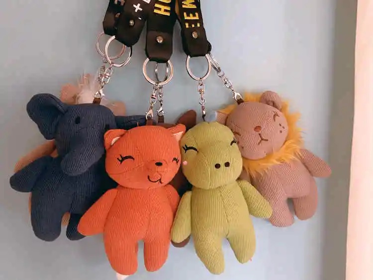 

Exquisite new Cute Stylish soft Net Red Popular unicorn fox lion bag pendant plush doll keychain pretty wedding christmase gift