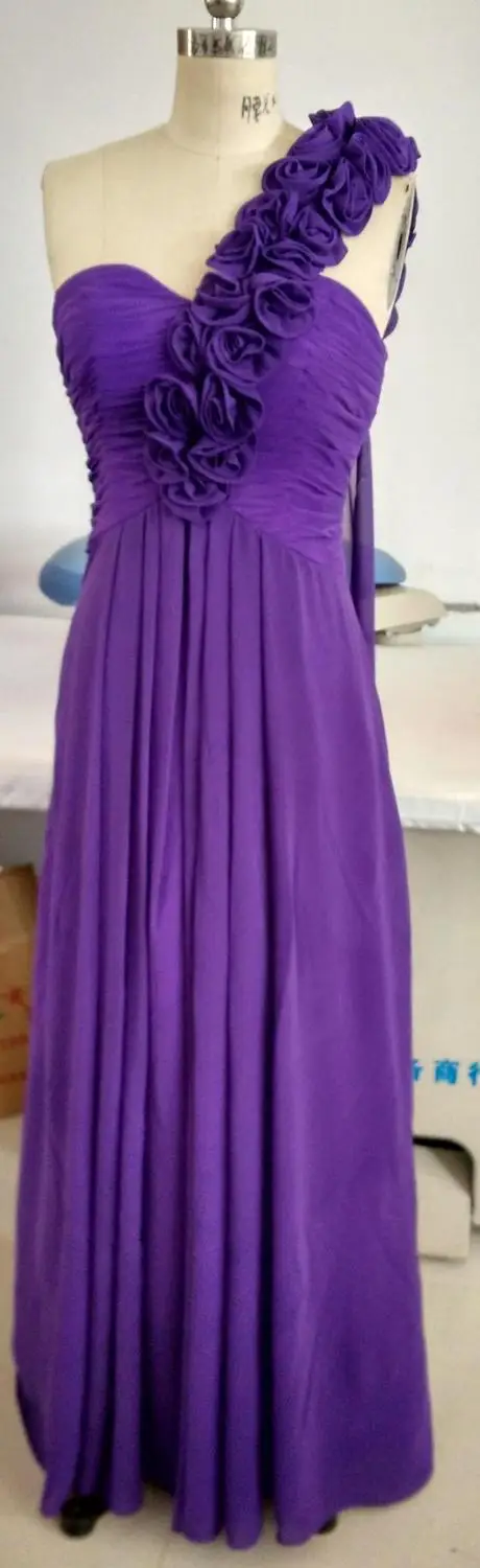 Новое поступление, прозрачные платья подружки невесты на одно плечо, платье для свадебной вечеринки, размер 4, 6, 8, 10, 12, 14, 16 - Цвет: Purple