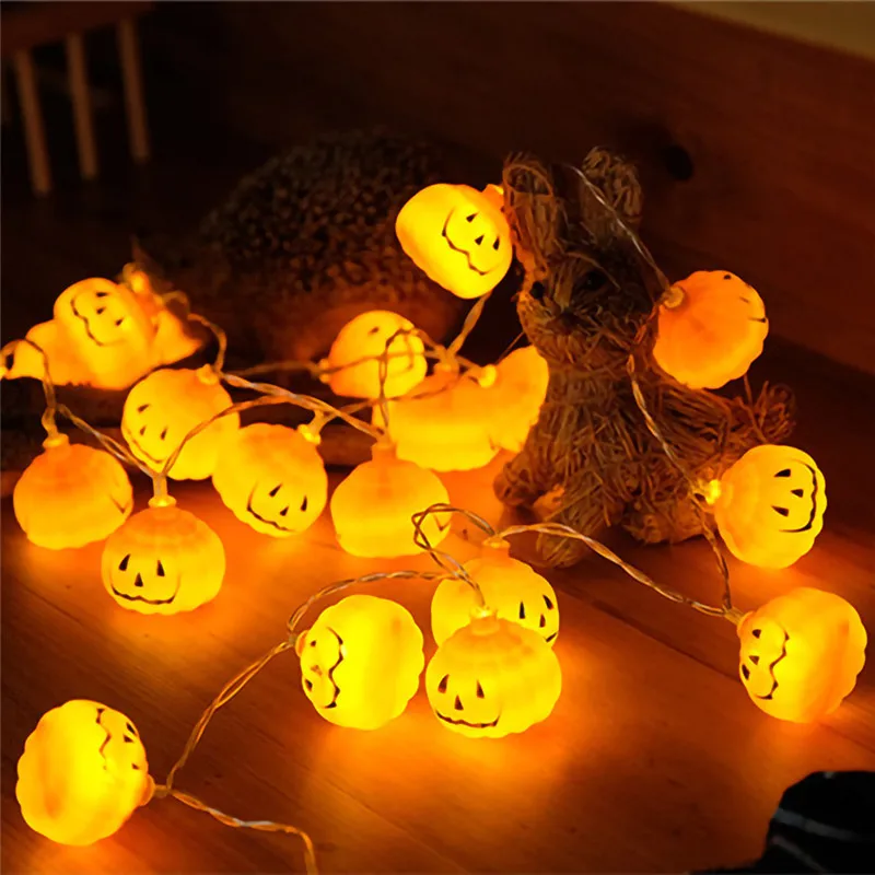 10 LED 10 светодиодов Тыква светодиодные гирлянды висящая Тыква сказочные огни для Хэллоуина сад домашняя Рождественская Вечеринка огни - Испускаемый цвет: 10 LED